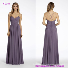 Chiffon A-Line Bridesmaid Dress with Draped Bodice